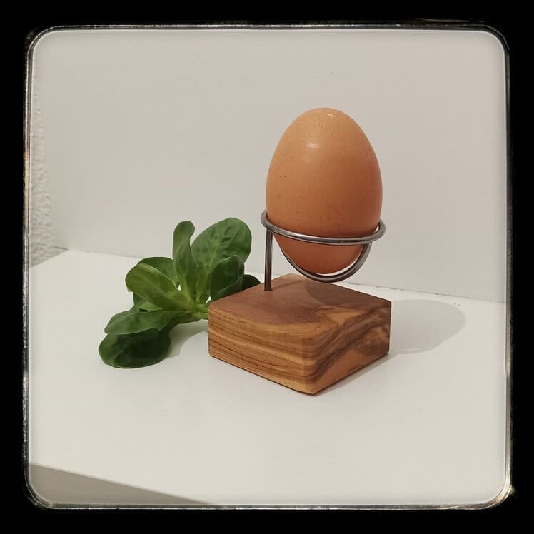 Eierbecher Aus Olivenholz - Handgefertigt 8cm Hoch Mediterran